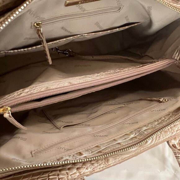 BRAHMIN Melbourne Collection Contour Finley Carryall Satchel Tote Bag - (EUC) - Picture 8 of 11